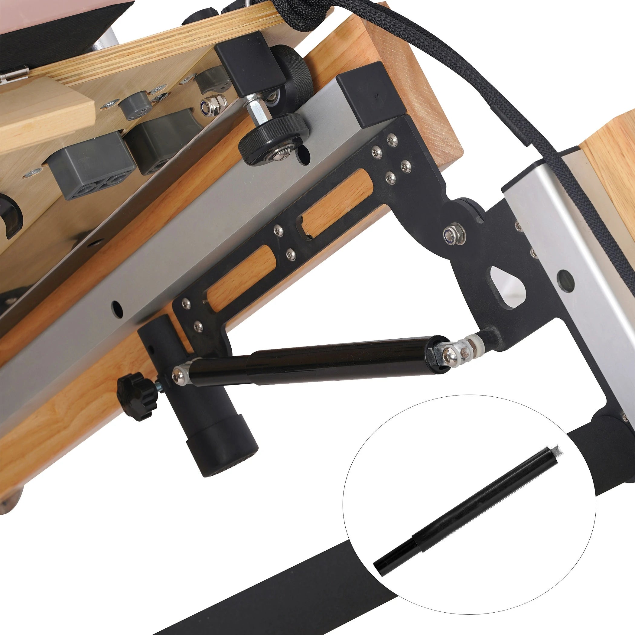 Foldable Oak Pilates Reformer Black
