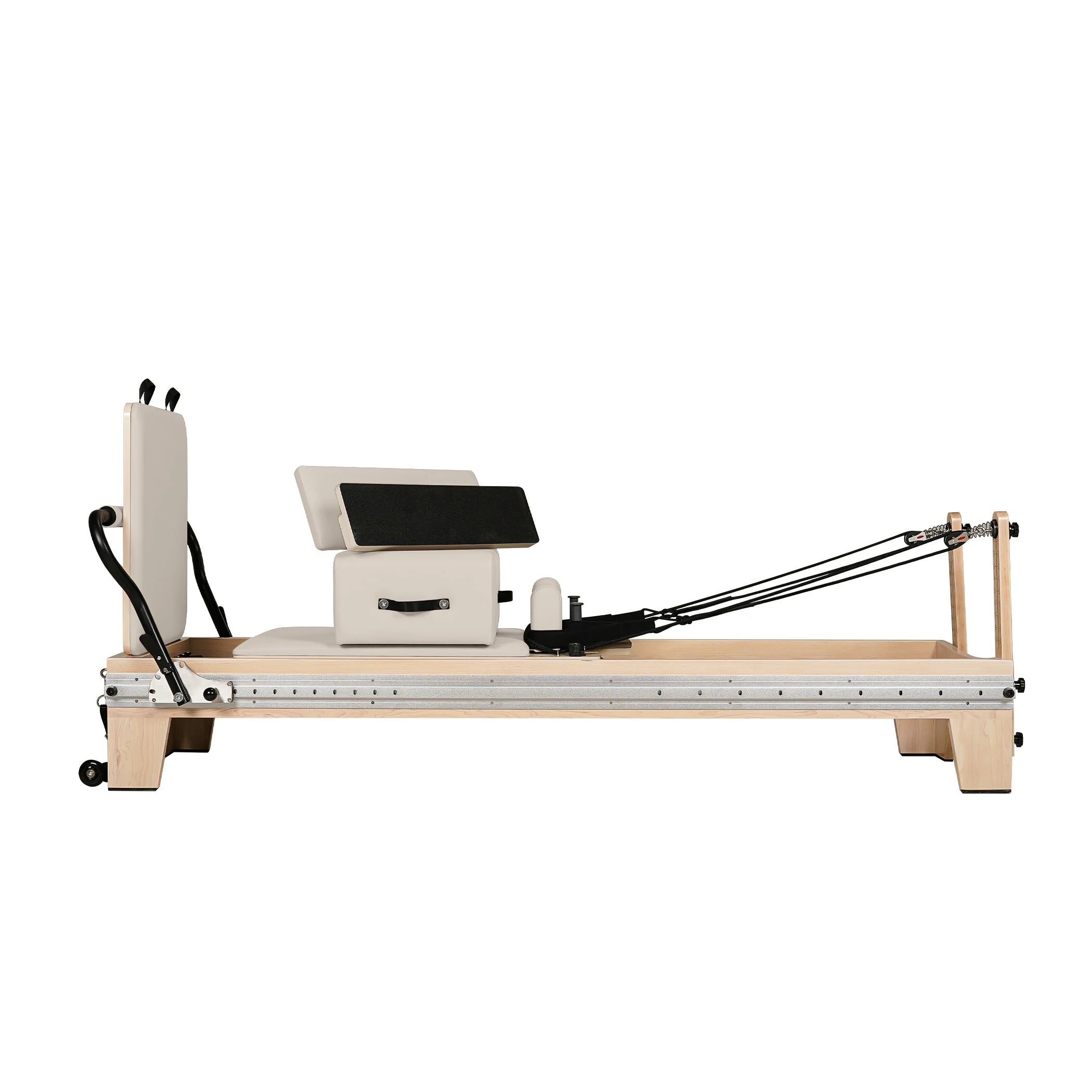 Maple  Full Track Split Glide Pilates Reformer Cream White