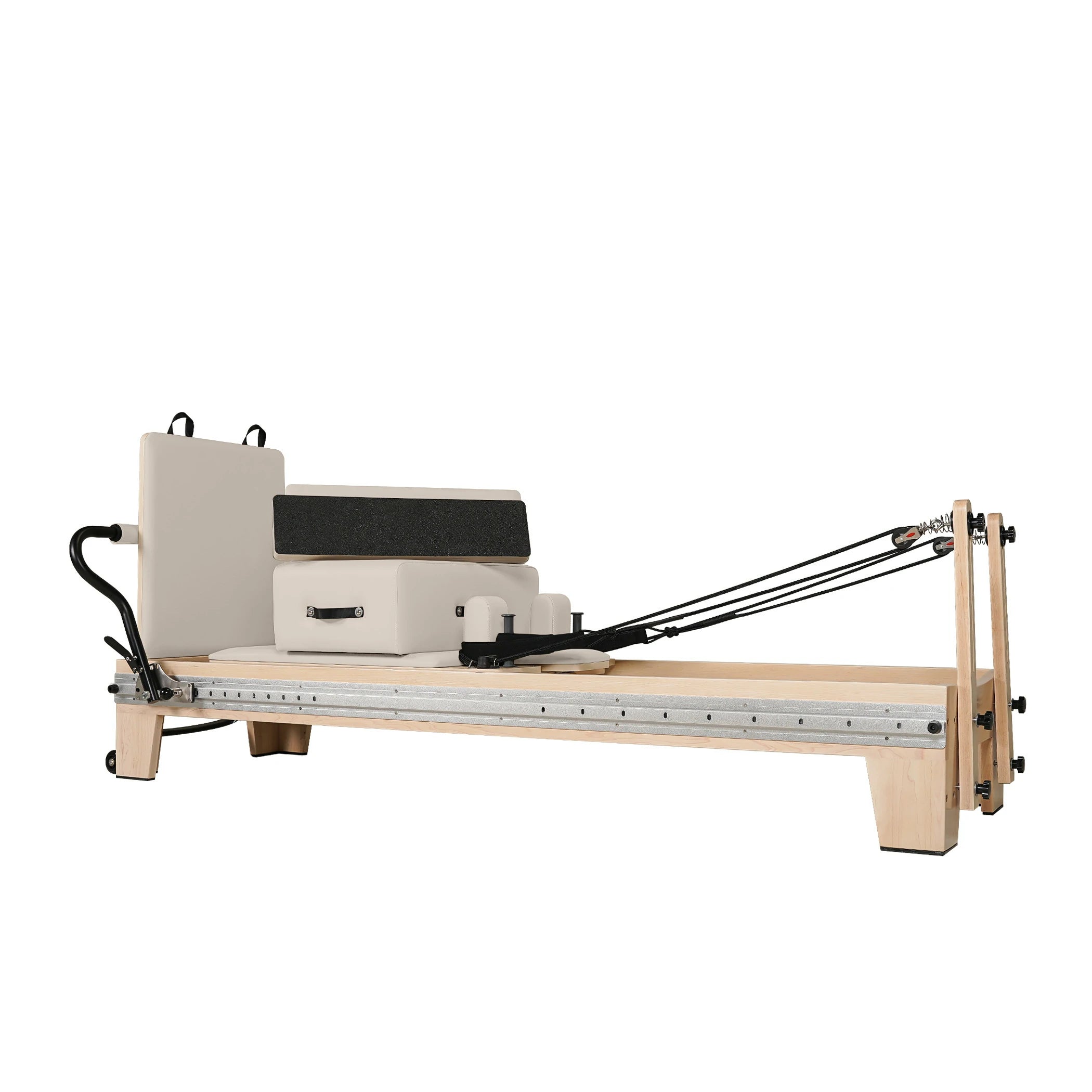 Maple  Full Track Split Glide Pilates Reformer Cream White