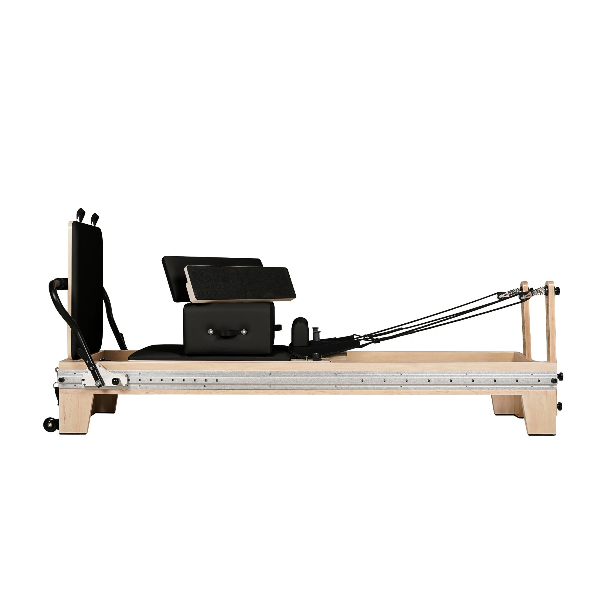 Maple  Full Track Split Glide Pilates Reformer Black