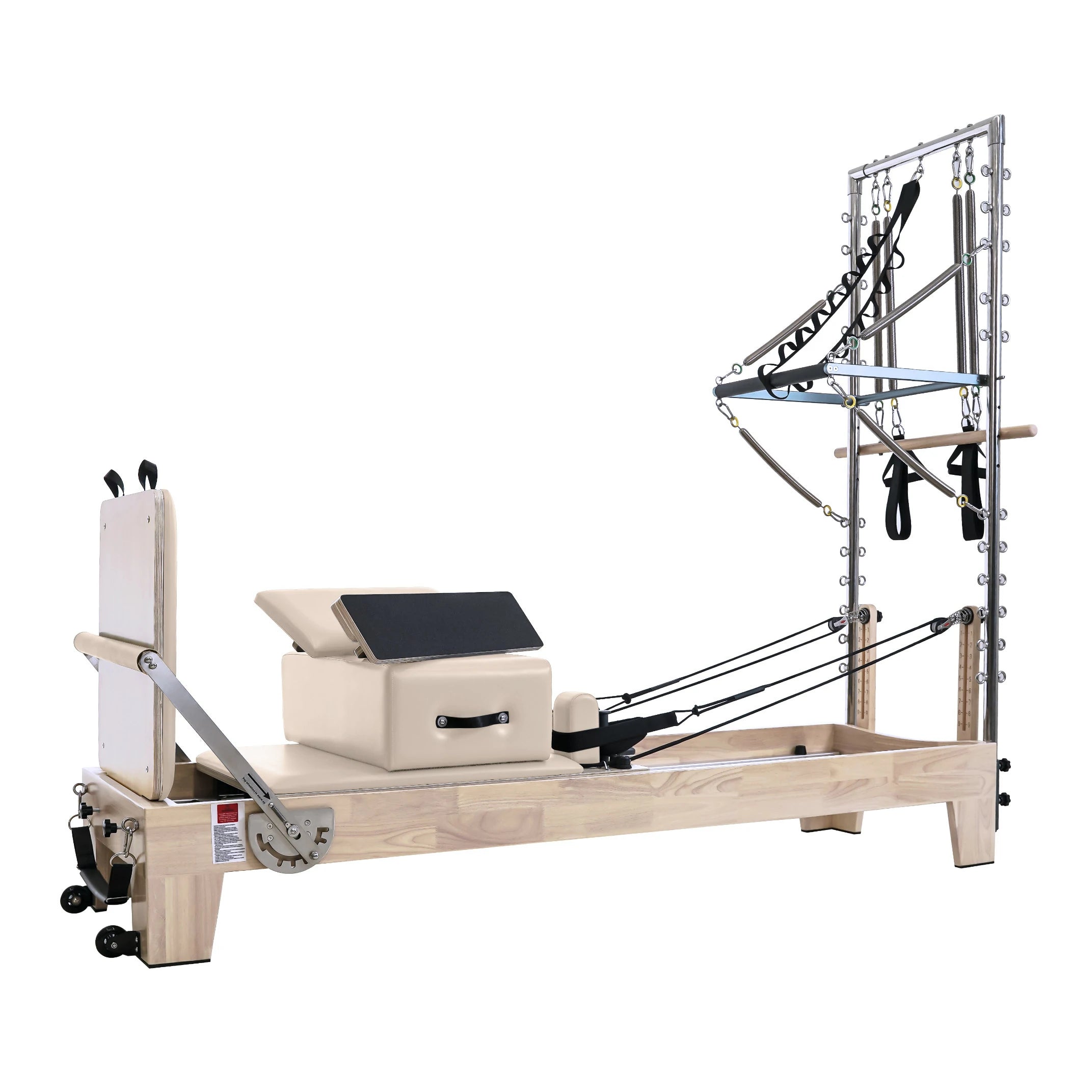 Pilates Reformer With Tower  Cream White