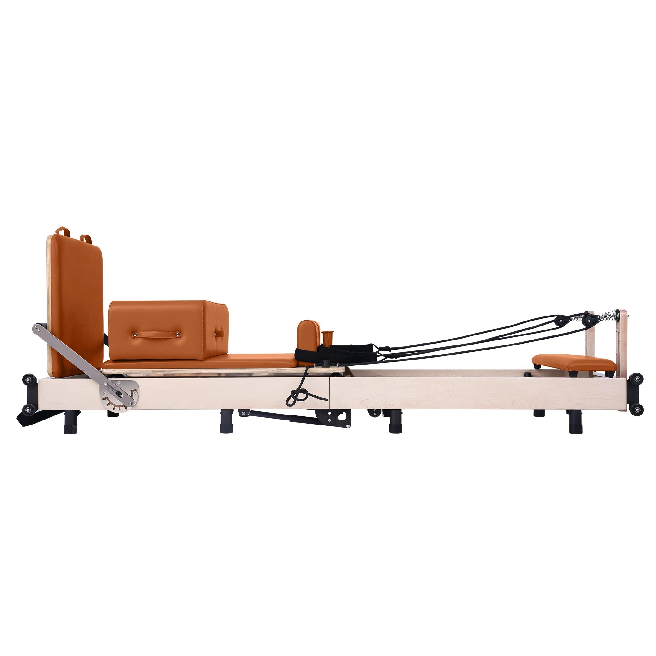 Foldable Maple Pilates Reformer Orange