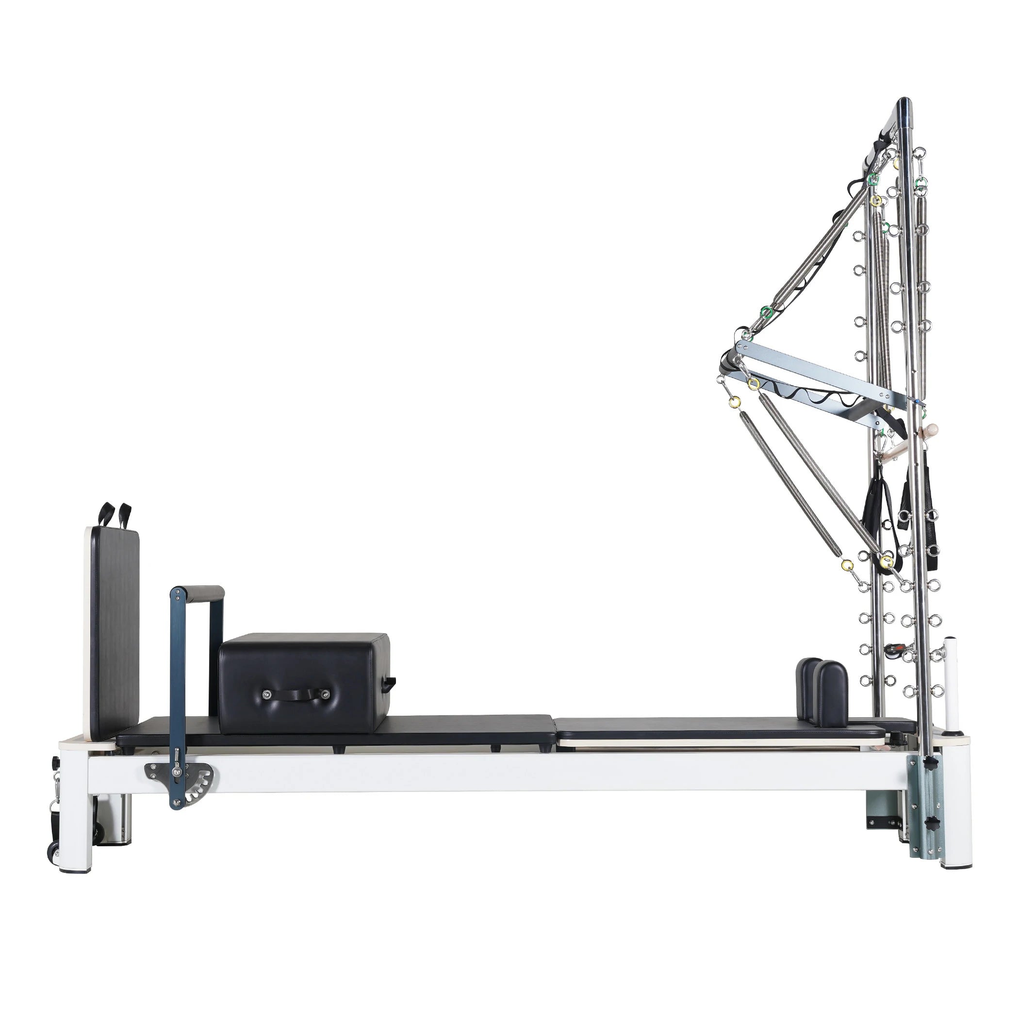 Aluminum Pilates Reformer with Tower Black