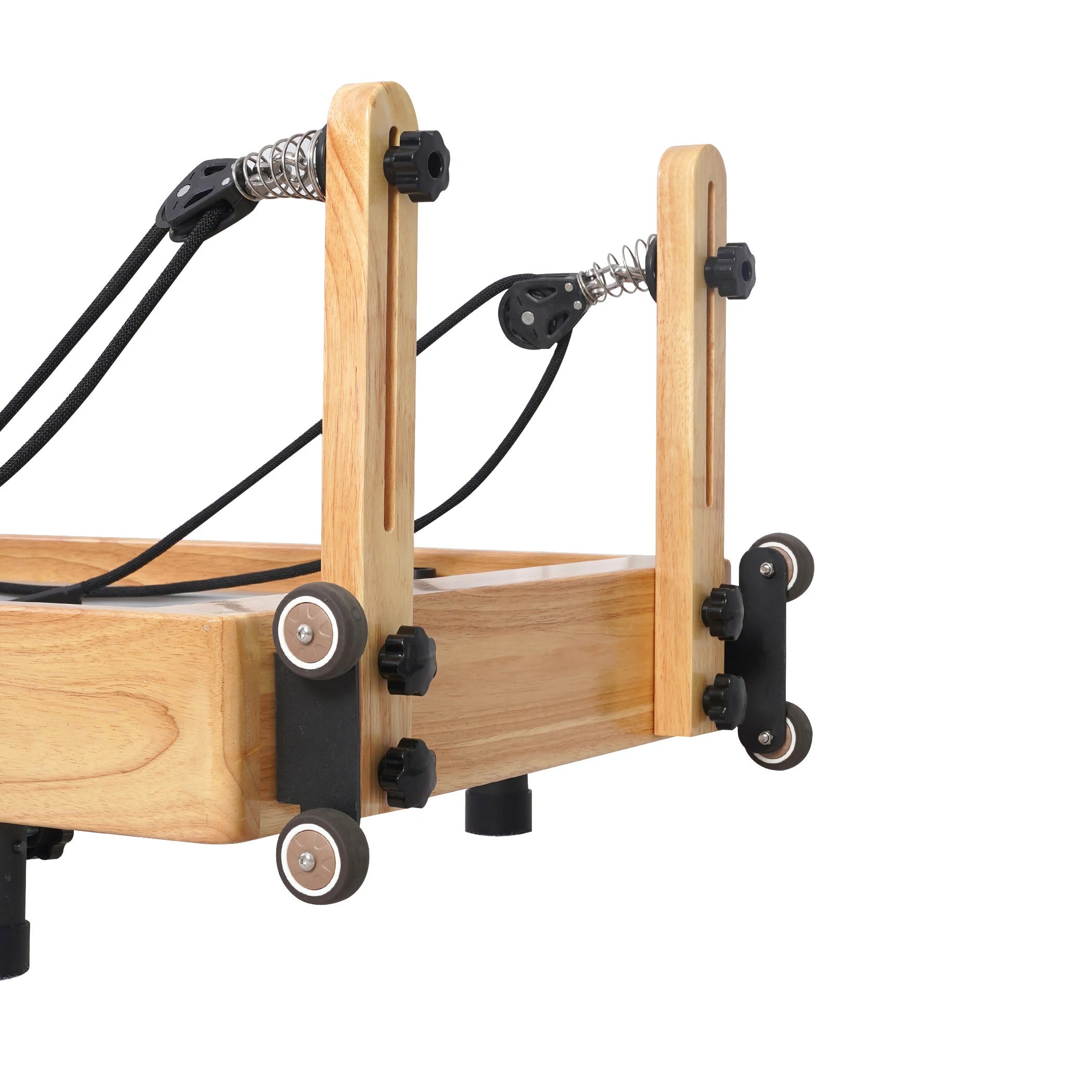 Foldable Oak Pilates Reformer Black
