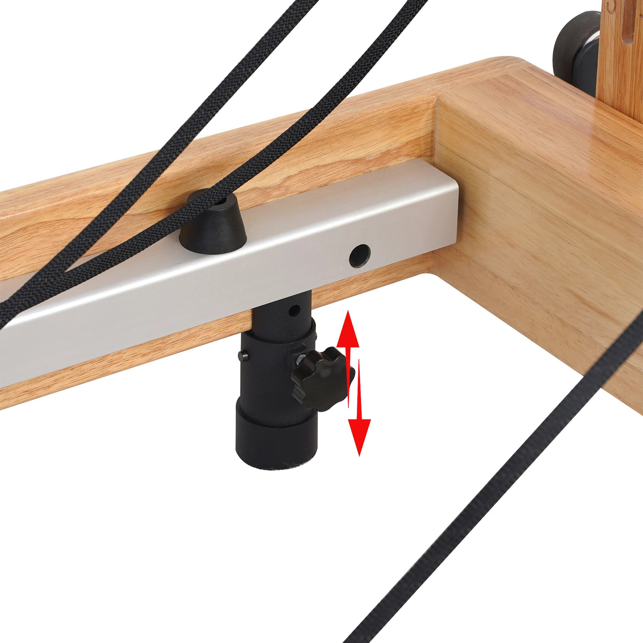 Foldable Oak Pilates Reformer Black